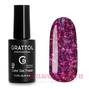 ГЕЛЬ-ЛАК СВЕТООТРАЖАЮЩИЙ GRATTOL COLOR GEL POLISH BRIGHT STAR 04, 9 МЛ