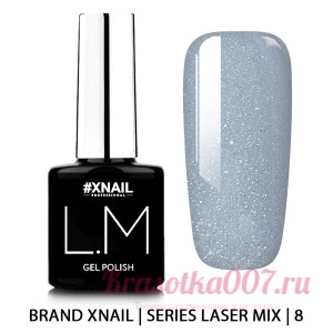 XNAIL Гель лак lASER MIX , 10 мл, 8