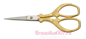 Ножницы текстильные прямые позолоченные: PS-503-HG (ST)