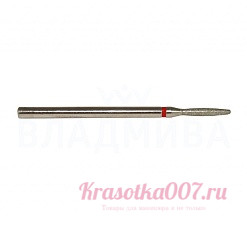 Фреза алмазная пламя тупое 2.1мм Владмива (РосБел) ,мягкий абразив, р50