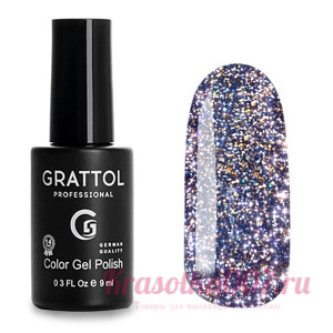 ГЕЛЬ-ЛАК СВЕТООТРАЖАЮЩИЙ GRATTOL COLOR GEL POLISH BRIGHT STAR 08, 9 МЛ