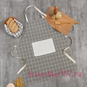 Чехол Экономь и Я Клетка.цвет бежевый, 56*70±4см, 100% хл, рогожка