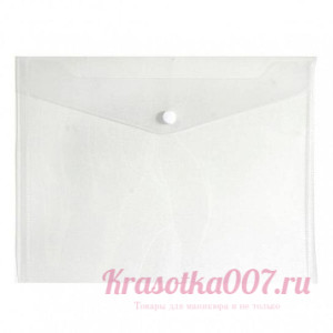 Пластиковый конверт INFORMAT А5+, на кнопке, прозрачный 180 мкм