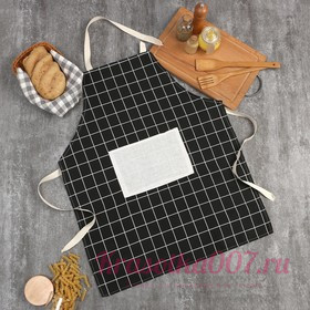 Чехол Экономь и Я Клетка.цвет черный, 56*70±4см, 100% хл, рогожка