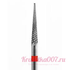 Фреза твердосплавная игла 2 мм, красная насечка