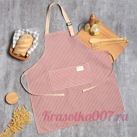 Чехол Доляна с карманом, цв.красный, 70*65±4см, 100% хл, рогожка