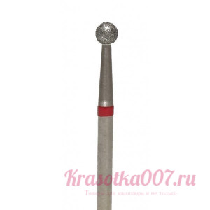 Фреза Кмиз шар 3,1 мм красная насечка ,к19