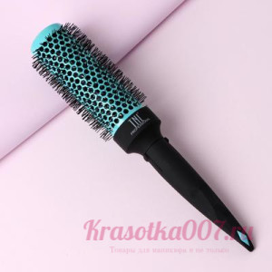 Термобрашинг профессиональный, вентилируемый, d = 4.5 см, цвет бирюзовый/чёрный