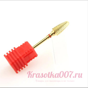 Фреза твердосплавная кукуруза 6 мм, красная насечка