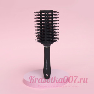 Брашинг профессиональный, вентилируемый, d = 8 см, цвет чёрный