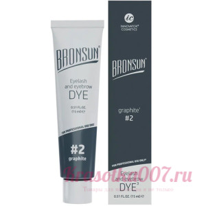 Краска для ресниц и бровей BRONSUN, цвет графит #2, 15мл
