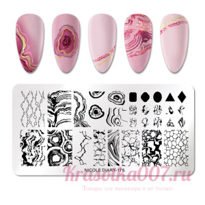 Пластина для стемпинга Nicole Diary-178