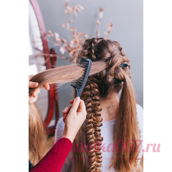 Расчёска двухрядная, 21 × 4,5 см, цвет чёрный