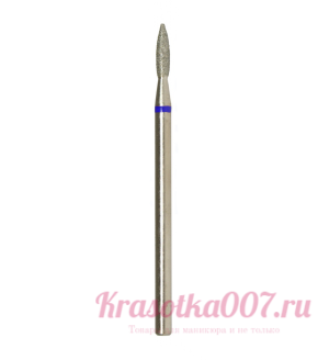 Фреза алмазная пламя синяя 1.8 мм  ВладМиВа, Р12