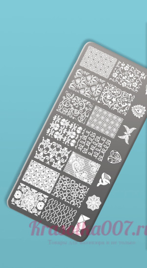 Диск для стемпинга металлический «Мягкое кружево», 12 × 6 см