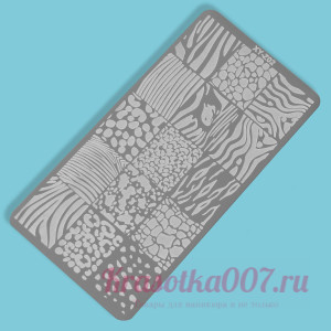 Диск для стемпинга металлический, «Animals», 12 × 6 см