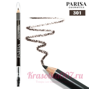 Карандаш для бровей Parisa Ultra long lasting 301 тёмно-коричневый 1.5 г