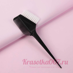 Расчёска-щетка  для окрашивания, 20,5 × 7 см, цвет чёрный