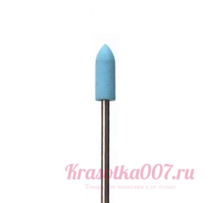 Фреза полировщик силиконовый № 17 голубой, мягкий, 800 грит, D=5 мм