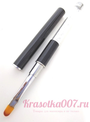 Кисть плоская для наращивания стразы черная