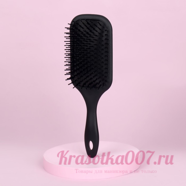 Расчёска массажная, 8 × 24 см, цвет чёрный