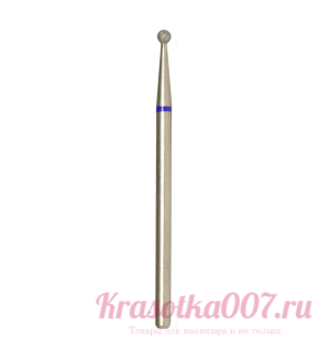 Фреза алмазная сферическая синяя 2.1 ммт, ВладМиВа, Р20