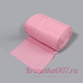 Набор одноразовых воротничков, в рулоне, без липкого слоя, 8 × 40 см, 100 шт, цвет розовый