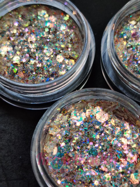 Блестки хамелионы персик голубой, 2 гр