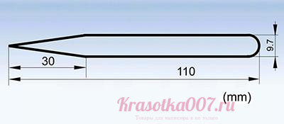 VETUS Пинцет для наращивания ресниц 4-SA прямой, 110 мм