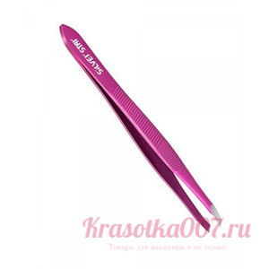 Пинцет косой АТ 9924 PURPLE Le Rose пурпурный, Silver Star