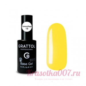 КАМУФЛИРУЮЩАЯ БАЗА №19 ДЛЯ ГЕЛЬ-ЛАКА GRATTOL RUBBER BASE