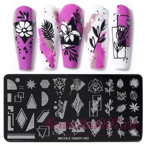 Пластина для стемпинга NICOLE DIARY-282