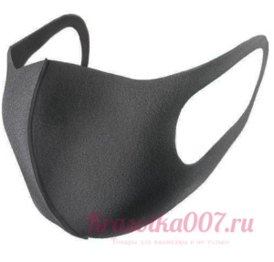 Маска многоразовая эластичная черная