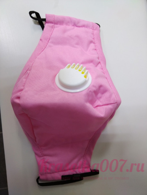 Маска мастера с клапаном светло- розовая