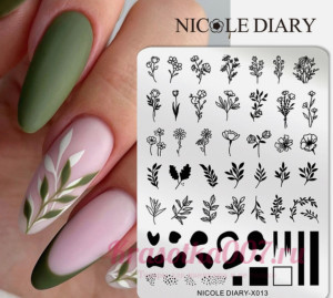 Пластина для стемпинга NICOLE DIARY-X013