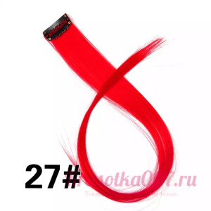 Прядь цветная на заколке,27