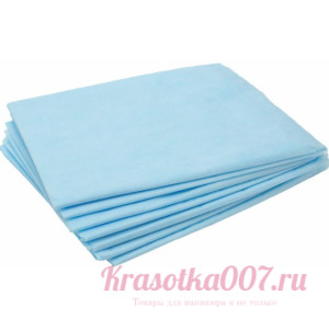 Простыни из нетканного материала голубые Спанбонд,10 шт