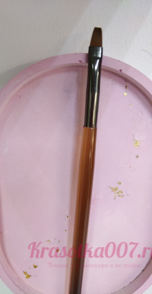 Кисть плоская прозрачная ручка