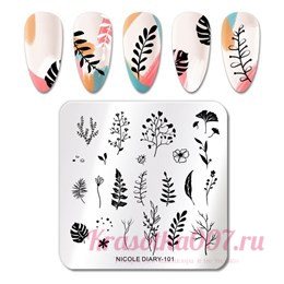 Пластина для стемпинга NICOLE DIARY-101