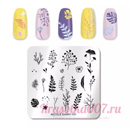 Пластина для стемпинга NICOLE DIARY-101