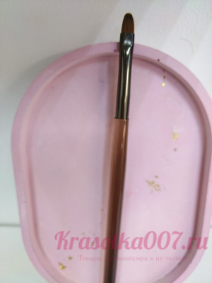 Кисть овальная прозрачная ручка