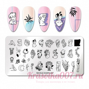 Пластина для стемпинга NICOLE DIARY-257