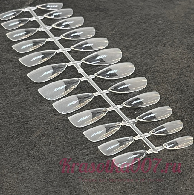 Гелевые типсы миндаль матовый внутри, 24 шт