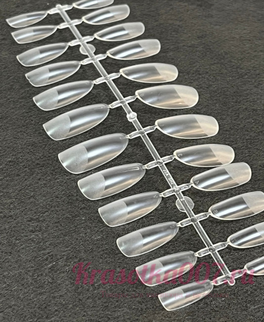 Гелевые типсы Овал матовый, длинные, 24шт