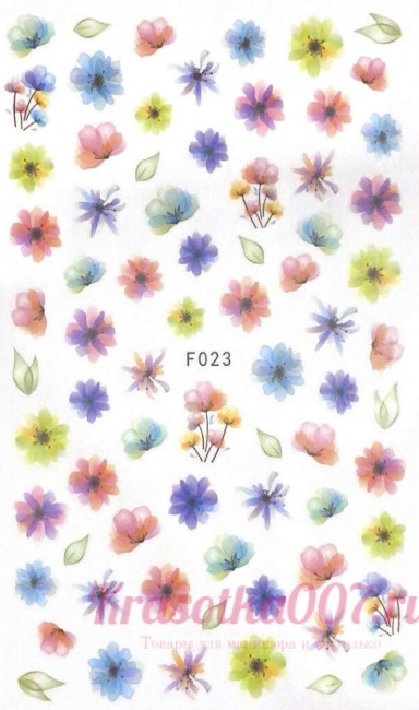 Наклейки для ногтей F023