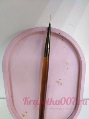 Кисть тонкая 9мм прозрачная ручка
