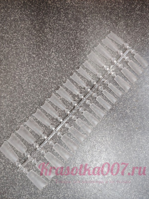 Гелевые полутипсы квадрат длиный, 30 шт