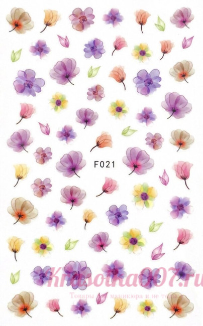 Наклейки для ногтей F021