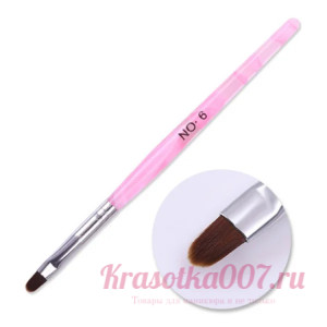 Кисть для наращивания NO6 с колпачком
