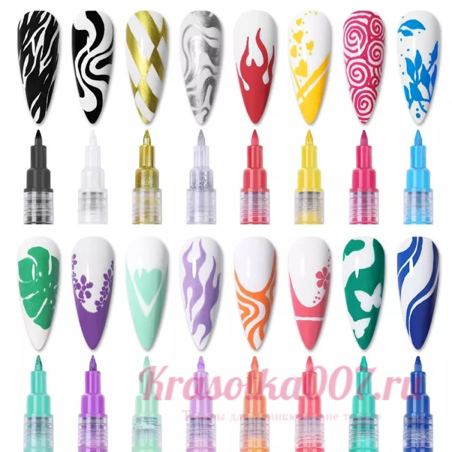 Маркер акриловый голубой